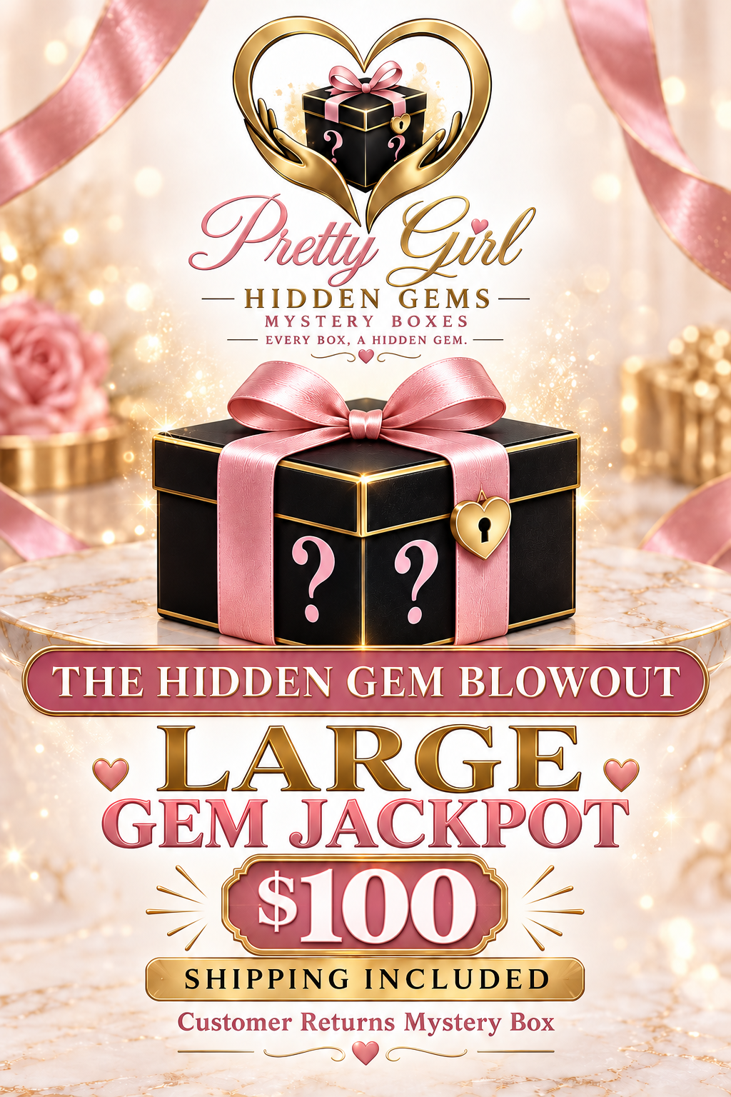 💕 Large Gem Jackpot — Customer Returns Mystery Box | $100 Shipping Included